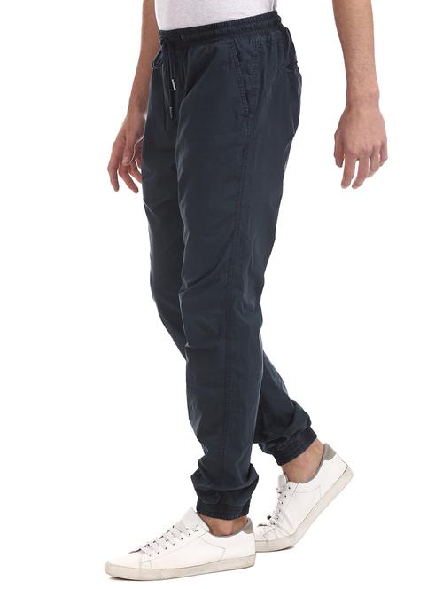 navy blue solid jogger - 17574556 - Very Small Image - 1