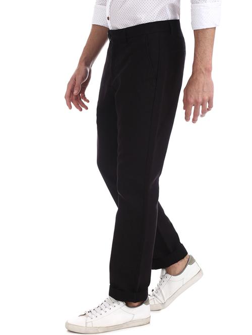 black solid chinos - 17574596 - Very Small Image - 1