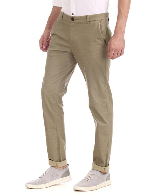 khaki solid chinos  - 17574606 - Very Small Image - 1
