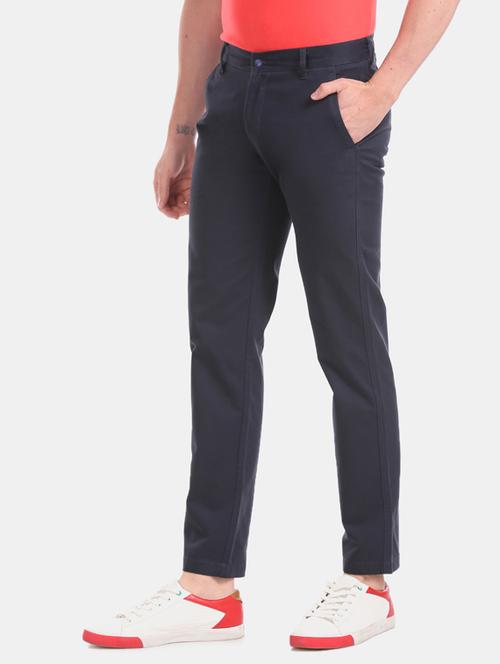navy blue solid chinos  - 17574664 - Very Small Image - 1