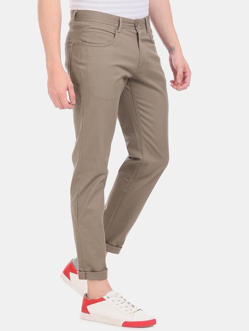 khaki solid chinos - 17574688 - Very Small Image - 1