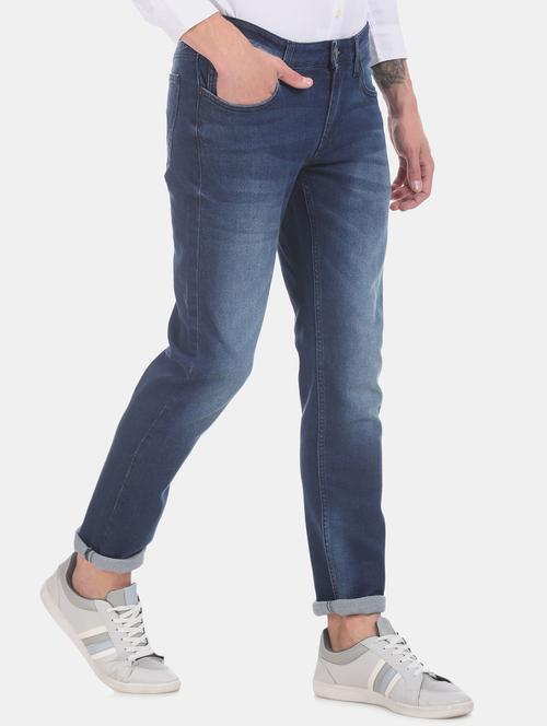 blue light washed denim jeans  - 17575345 - Very Small Image - 1