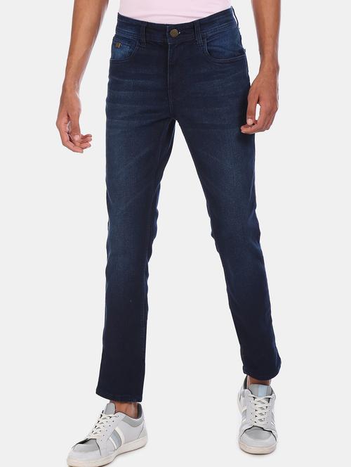 navy blue light washed denim jean - 17575409 - Very Small Image - 1