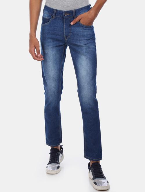 blue light washed denim jeans  - 17575556 - Very Small Image - 1