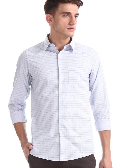 white checkered formal shirt - 17575767 - Very Small Image - 1