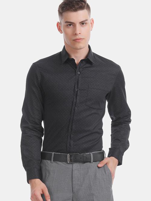 black printed formal shirt - 17575849 - Very Small Image - 1