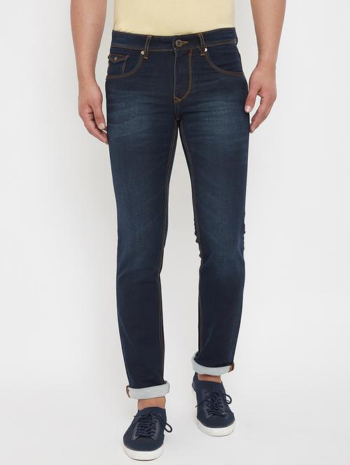 blue light washed denim jeans - 17578529 - Very Small Image - 1