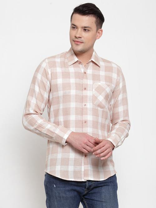 mens checks casual shirt - 17579446 - Very Small Image - 1