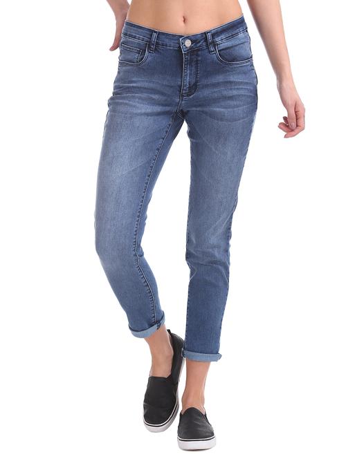 low rise stone washed jeans  - 17580132 - Very Small Image - 1