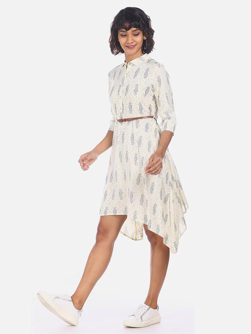 asymmetric hem paisley a-line dress - 17580599 - Very Small Image - 1