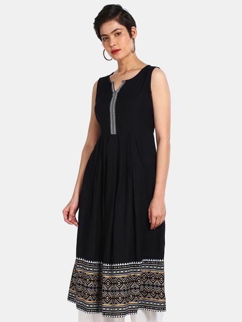 printed a-line kurta - 17580611 - Very Small Image - 1