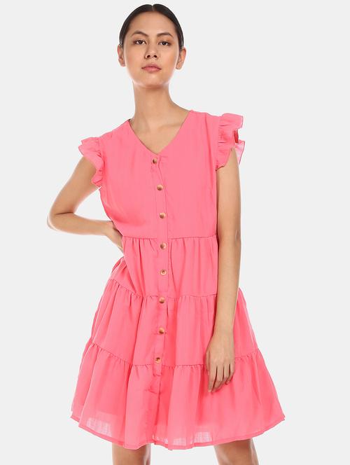 women's tiered dress solid dress - 17580638 - Very Small Image - 1