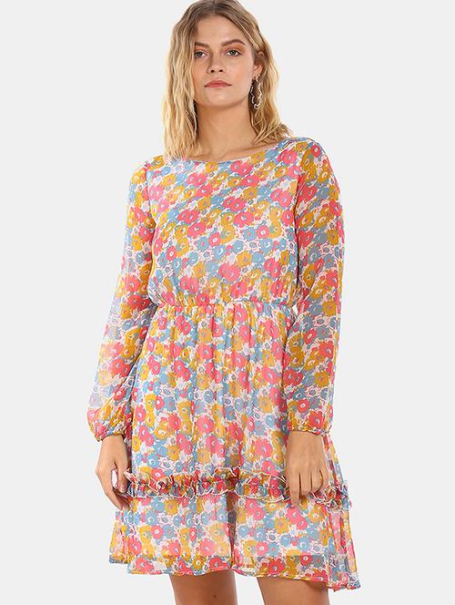 white polyester aline dress - 17580654 - Very Small Image - 1