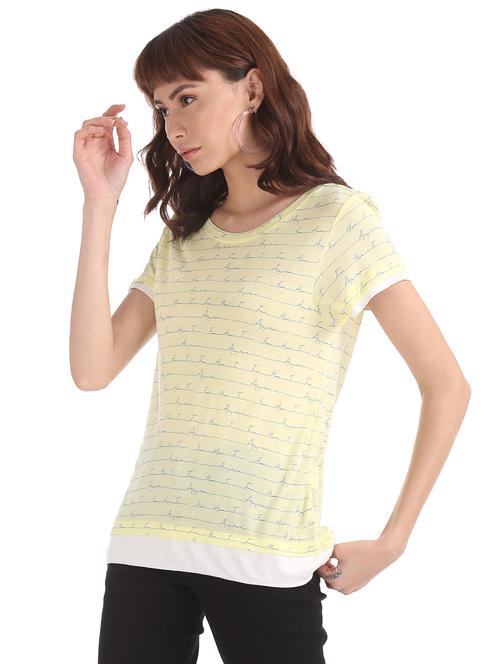 round neck printed tee - 17581644 - Very Small Image - 1
