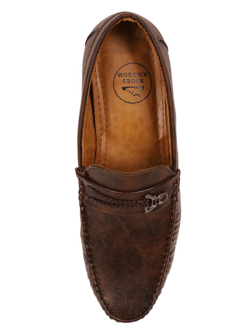 men brown slip on loafer - 17582565 - Standard Image - 3