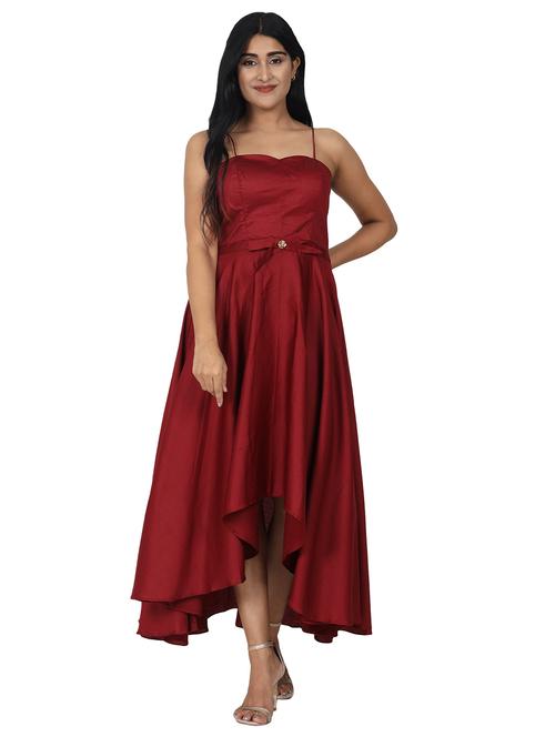 women's high low solid dress - 17582977 - Very Small Image - 1