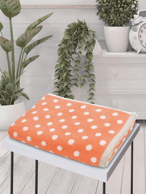 bianca mercerized combed cotton bumpy-stripes towels -1pc bath towel (sonoma) solid-coral - 17583566 - Very Small Image - 1