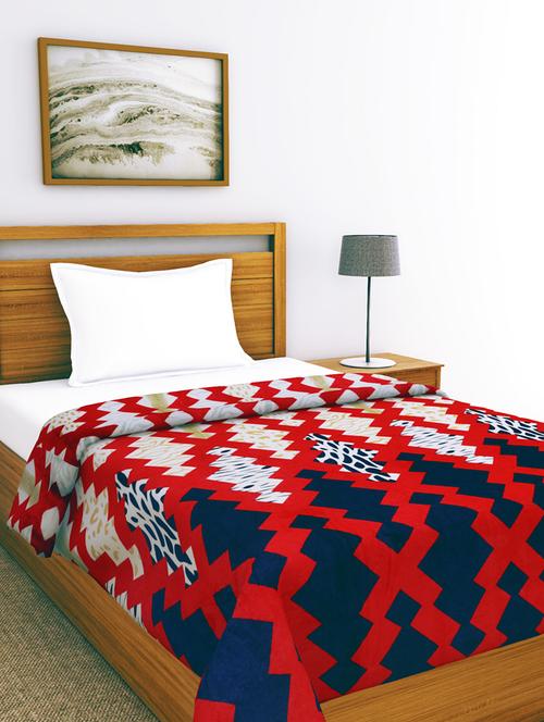 bianca soft & fluffy [german.tech] double-bed ac blanket  -1pc set- (nautical) abstract-red/blue - 17583574 - Very Small Image - 1