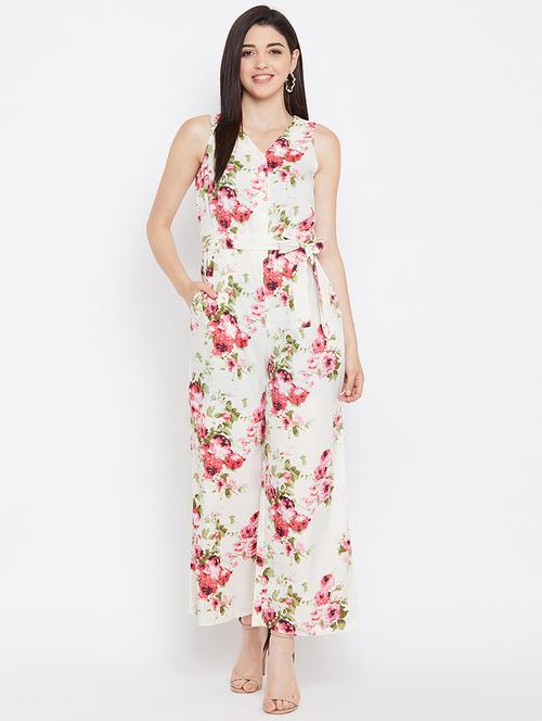 floral full leg jumpsuit - 17583902 - Very Small Image - 1