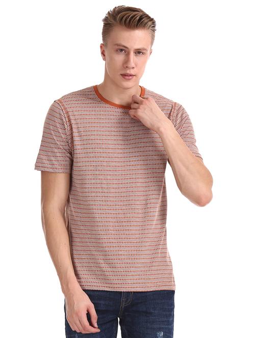 brown striped t-shirt - 17584224 - Very Small Image - 1