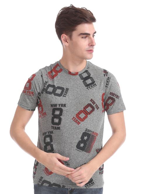 grey printed t-shirt - 17584294 - Very Small Image - 1