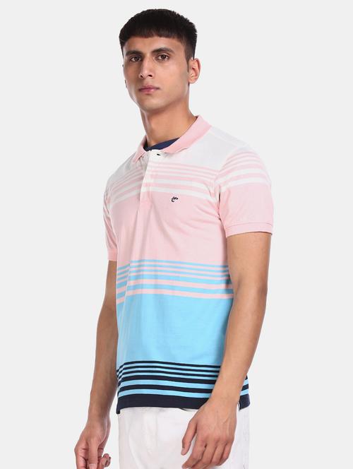pink striped polo t-shirt - 17584376 - Very Small Image - 1