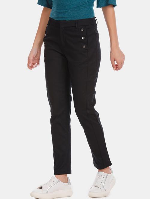 black cotton chinos trousers - 17584452 - Very Small Image - 1