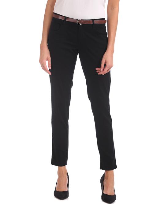black cotton chinos trousers - 17584498 - Very Small Image - 1