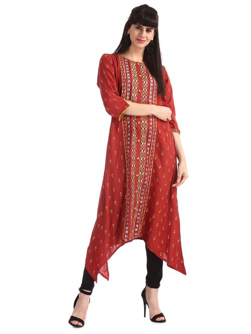women's asymmetric kurta - 17584650 - Very Small Image - 1