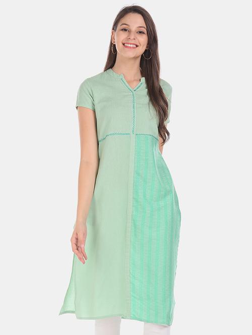 women's straight kurta - 17584680 - Very Small Image - 1