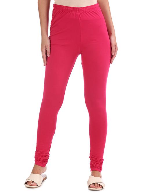 pink cotton churidar churidars & leggings - 17584814 - Very Small Image - 1