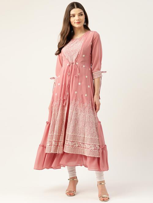 women's layered kurta - 17585246 - Very Small Image - 1