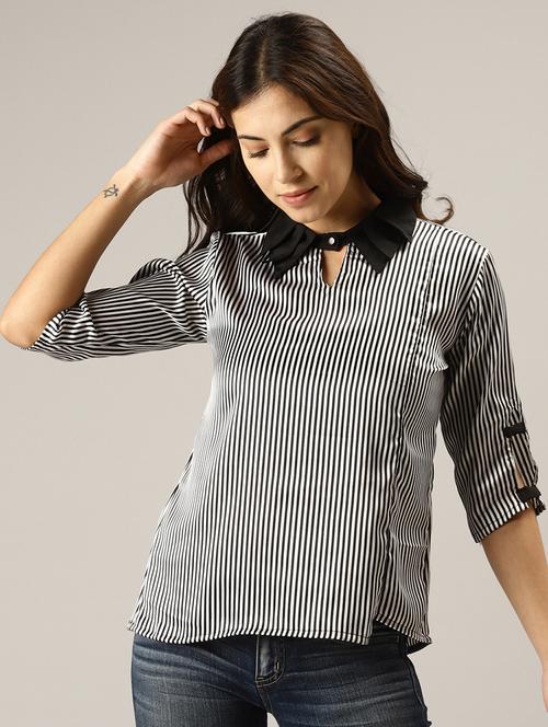 black crepe regular top - 17587232 - Very Small Image - 1