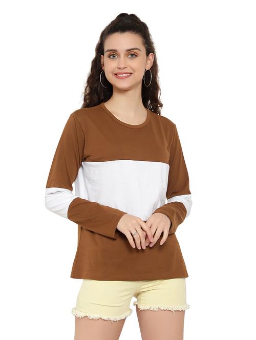 round neck color block tee - 17587982 - Very Small Image - 1