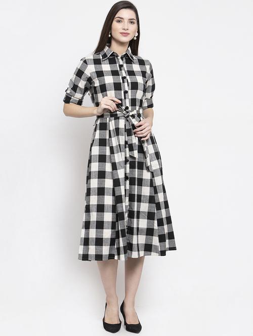 women's shirt checks dress - 17588209 - Very Small Image - 1