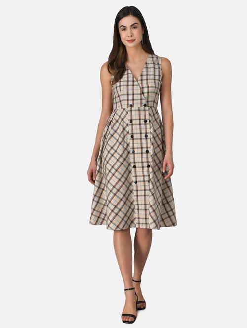 double breasted checkered dress  - 17588246 - Very Small Image - 1