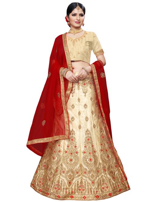 embroidered a-line lehenga - 17590212 - Very Small Image - 1