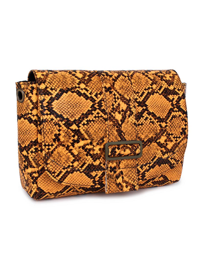 orange leatherette (pu) sling bag - 17590377 - Zoom Image - 4