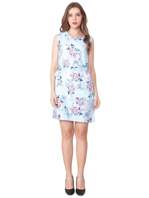 tie front floral shift dress - 17592184 - Very Small Image - 1
