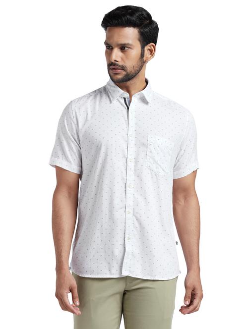 white printed casual shirt - 17592545 - Very Small Image - 1