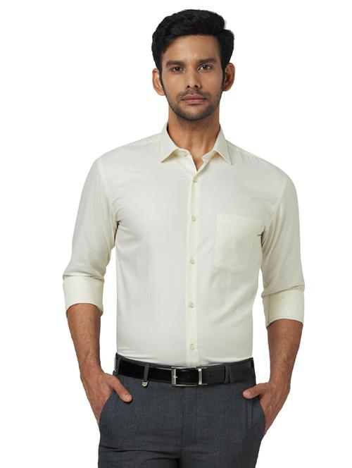 yellow solid formal shirt - 17592586 - Very Small Image - 1