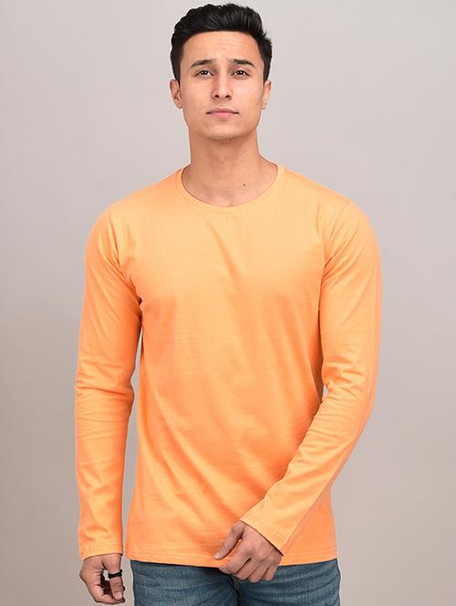 peach solid t-shirt - 17592868 - Very Small Image - 1
