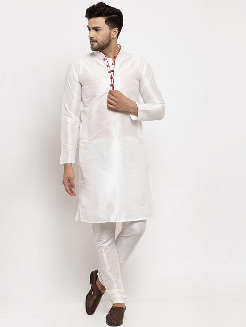 white solid long kurta - 17594408 - Very Small Image - 1