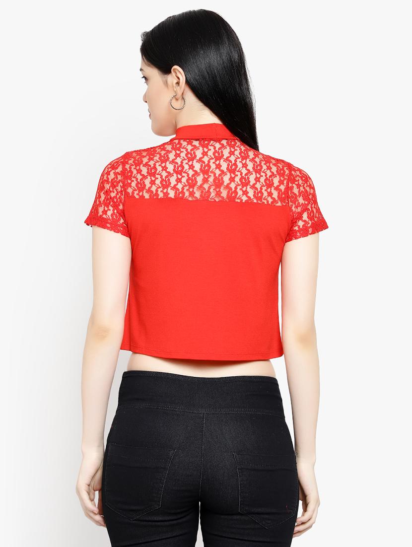 women's crop mock neck top - 17596230 - Zoom Image - 3