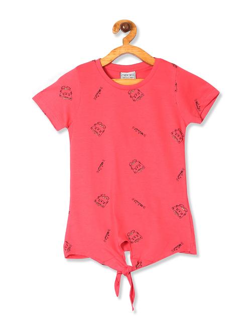 pink cotton regular top - 17597085 - Very Small Image - 1