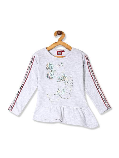 grey cotton regular top - 17597133 - Very Small Image - 1