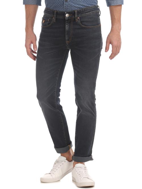 dark blue light washed denim jeans  - 17597829 - Very Small Image - 1