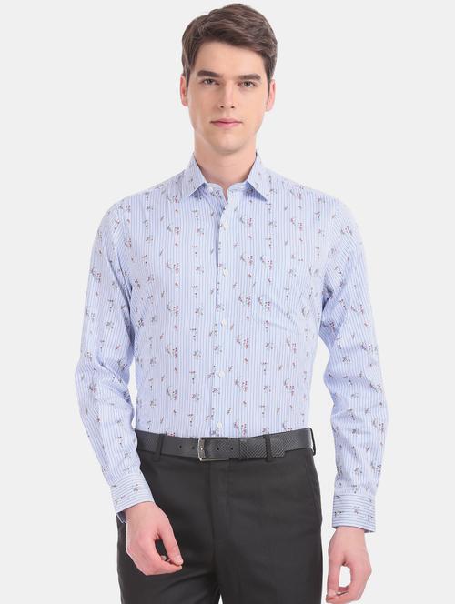 blue striped formal shirt - 17598094 - Very Small Image - 1