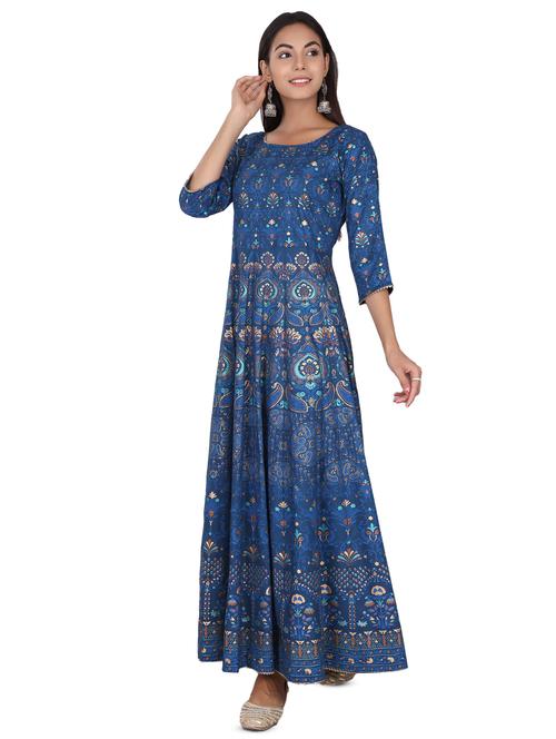 printed anarkali kurta - 17598586 - Very Small Image - 1