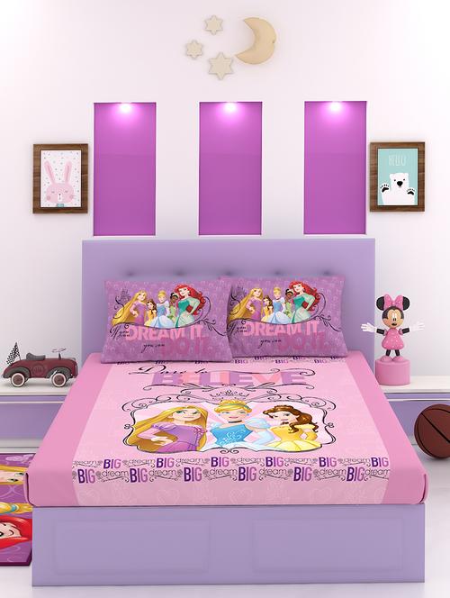 disney athom trendz princess cotton bedsheet double 270 x 270 cm - 17600301 - Very Small Image - 1